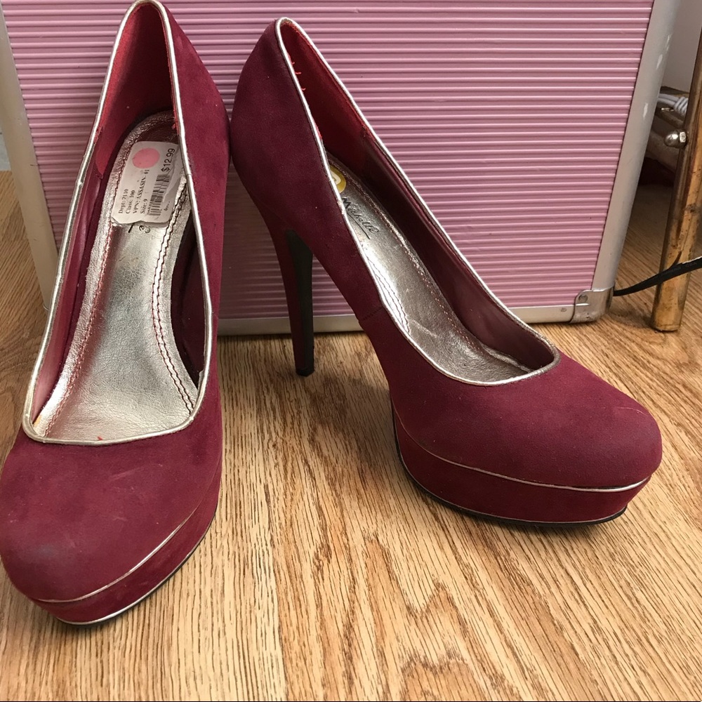 Burgundy heels